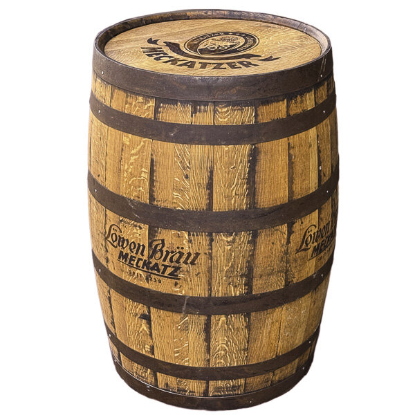 Tonneau à whisky en chêne avec votre Logo (4 fois) - poncé et huilé