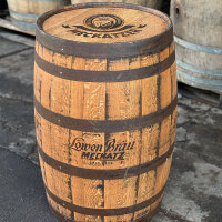 Tonneau à whisky en chêne avec votre Logo (4 fois) - poncé et huilé