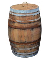 Barrique de vin en bois de chêne 225 Litres recupérateur - rustique