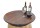 Tischplatte aus Holz - Nussbaumfarben - für Weinfass Stehtisch Bohrung: Ohne Bohrung, Durchmesser: 80 cm