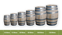 10 bis 50L kleines Holzfass NATUR