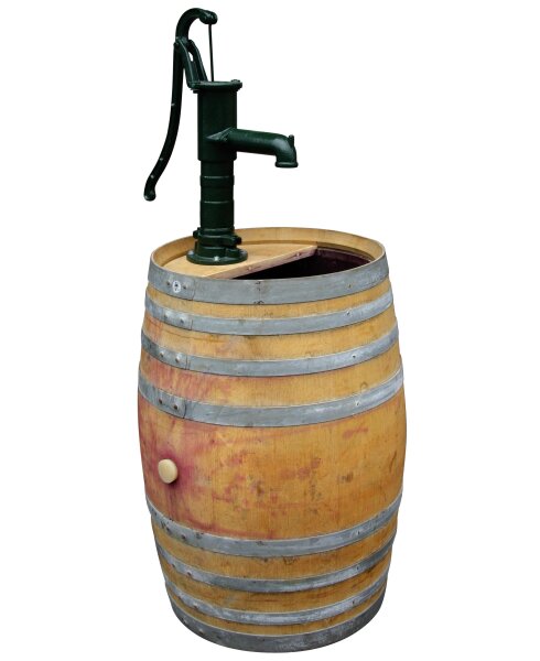 Barrique de vin en bois de chêne avec pompe à main