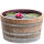 Demi tonneau de vin en bois de chêne - pot de fleurs ou mini étang:  sans trous de drainage (mini étang),huilé,sans roulettes,sans poignées