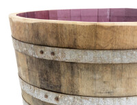 Demi tonneau de vin en bois de chêne "rustique"