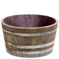 Demi tonneau de vin en bois de chêne...