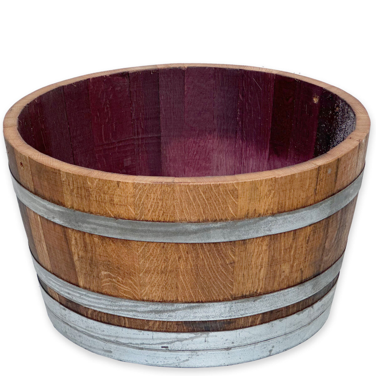 Demi-Tonneau En Chêne Décoratif – Décoration Murale Vintage Pour Cave à Vin, Bar – 27 X 18 X 9 Cm