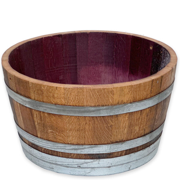 Demi tonneau de vin en bois de chêne huilé