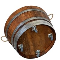 Demi tonneau de vin en bois de chêne huilé
