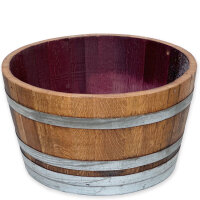 Demi tonneau de vin en bois de chêne huilé