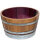 Demi tonneau de vin en bois de chêne huilé