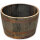 Demi-tonneau , pot de fleur original dun baril à Whisky  sans trous de drainage (mini étang), naturel, sans roulettes, sans poignées