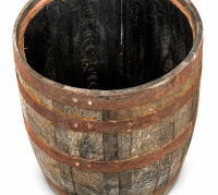 190L Whiskyfass, Eichenfass geöffnet als Regentonne