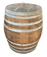 500L große RUSTIKALE Regentonne aus gebrauchtem Weinfass