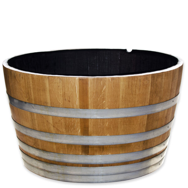 Demi tonneau de vin en bois de chêne - grand - 250l - D 92cm - restauré