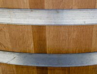 Demi tonneau de vin en bois de chêne - grand - 250l - D 92cm - restauré