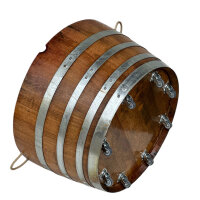 Demi tonneau de vin en bois de chêne - grand - 250l - D 92cm - restauré