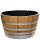 Demi tonneau de vin en bois de chêne - grand - 250l - D 92cm - restauré