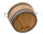 Demi tonneau de vin en bois de chêne restauré - pot de fleurs ou mini étang huilé,,avec trous de drainage (planter),avec roulettes,sans poignées