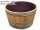 D 70cm - GESCHLIFFENES Weinfass halbiert, D70cm H40 100L Inhalt: geschliffen + geölt,natur (verzinkt),mit Bohrung (bepflanzen),mit Rollen,ohne Schlaufen