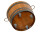 Demi tonneau de vin en bois de chêne restauré - pot de fleurs ou mini étang huilé,,avec trous de drainage (planter),sans roulettes,avec poignées