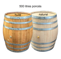 Barrique de vin en bois de chêne grand comme citerne - 500 litres