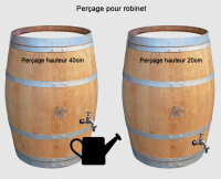 Barrique de vin en bois de chêne grand comme citerne - 500 litres